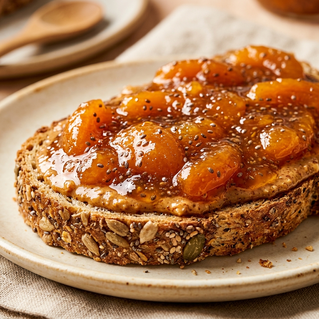 Apricot Chia Jam Protein Toast