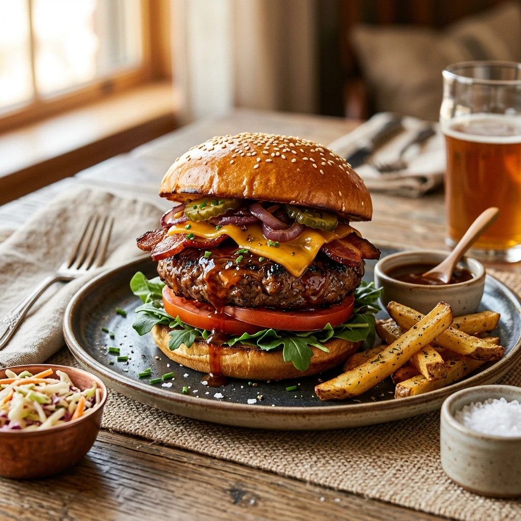 BBQ Maple Glazed Beef Burgers