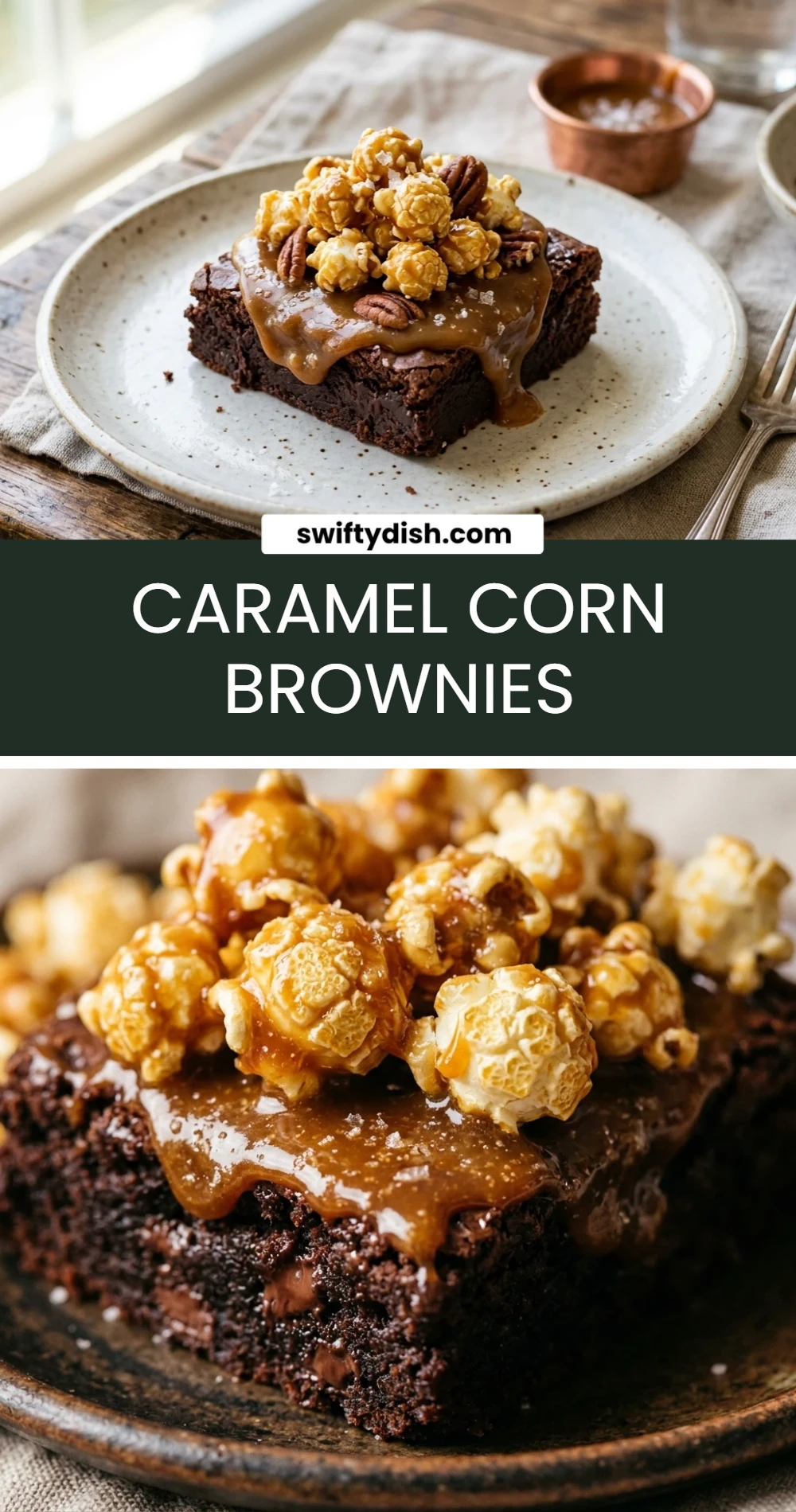 Caramel Corn Brownies