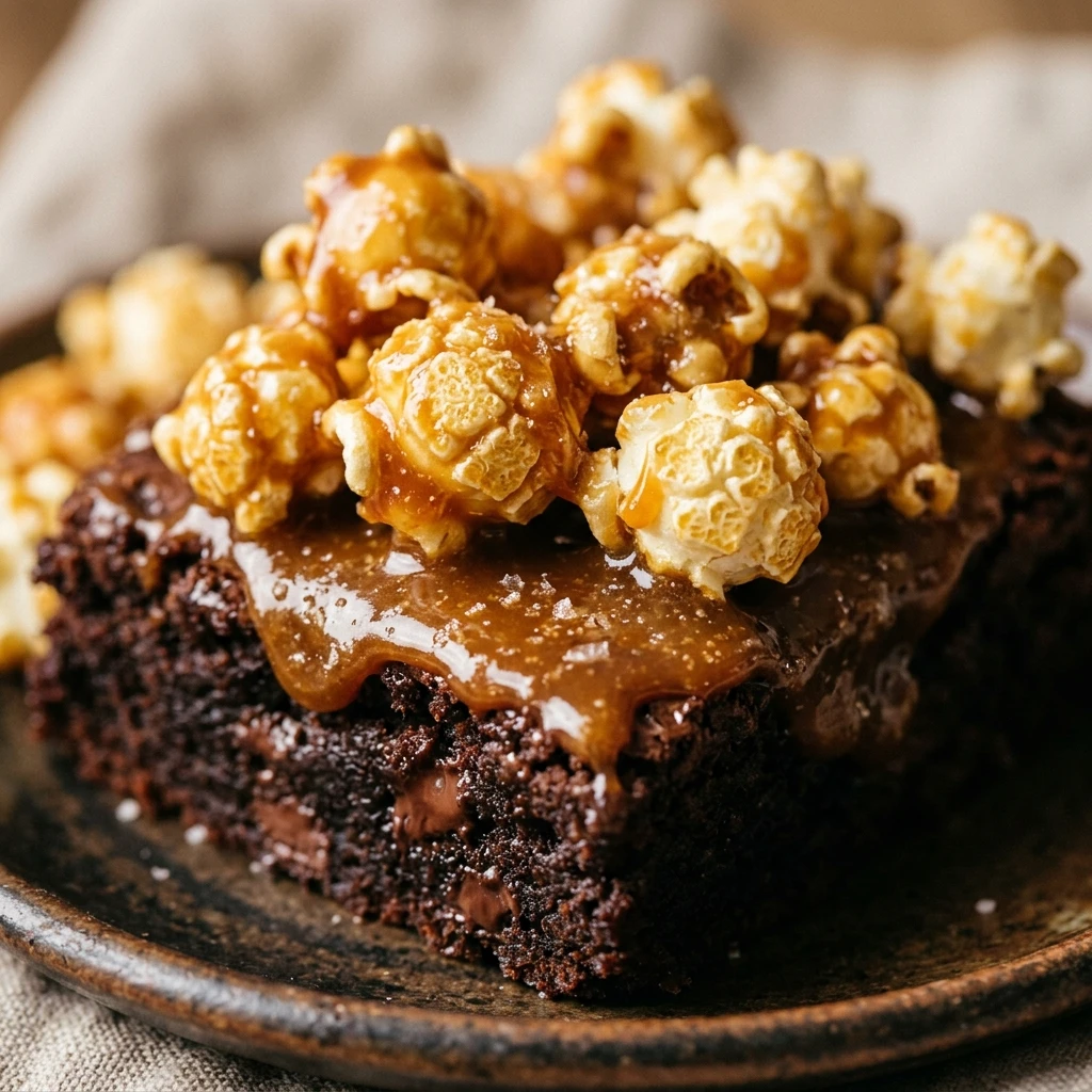 Caramel Corn Brownies