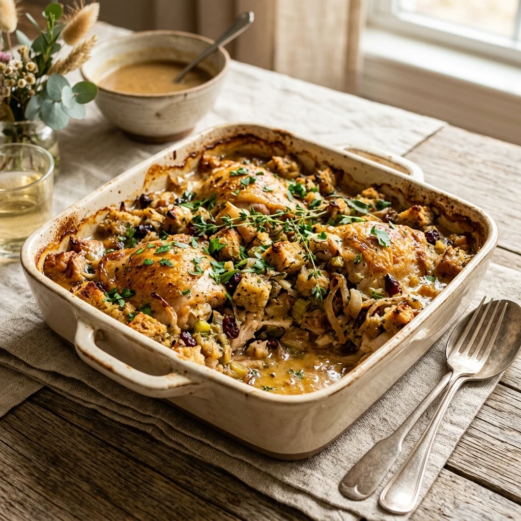 Chicken And Stuffing Bake