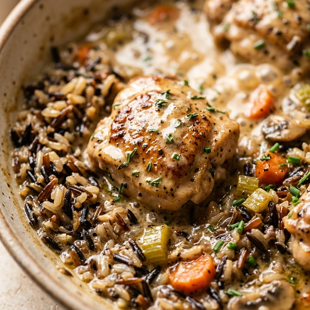Creamy Chicken And Wild Rice Skillet