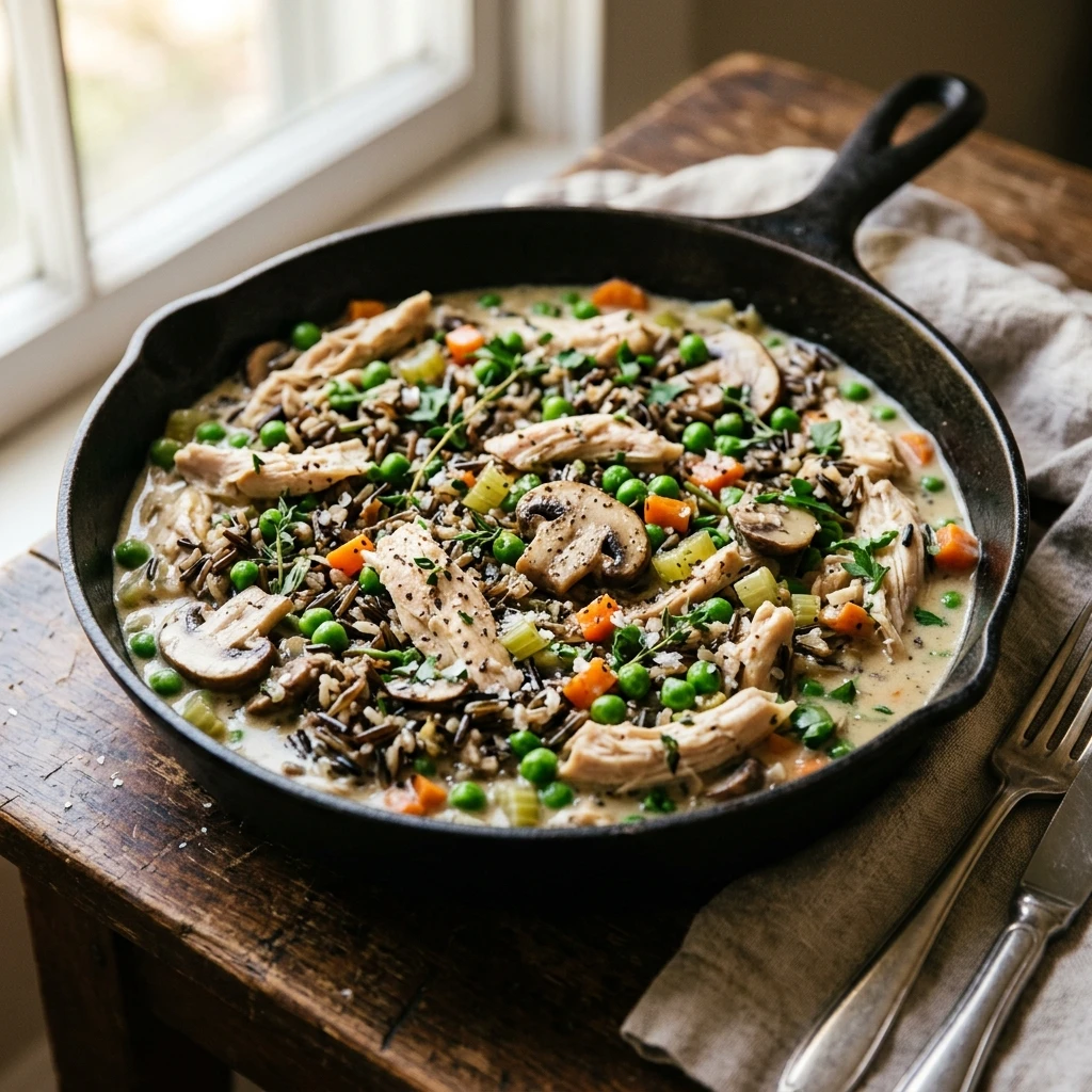 Creamy Chicken And Wild Rice Skillet