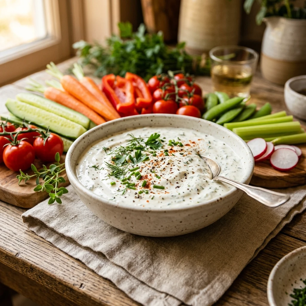 Creamy Ranch Veggie Dip