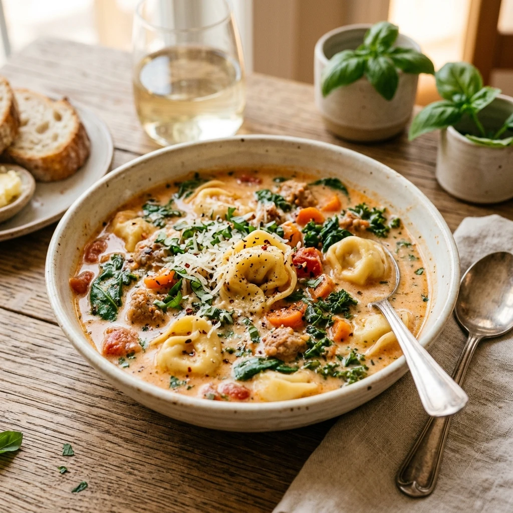 Creamy Tortellini Soup