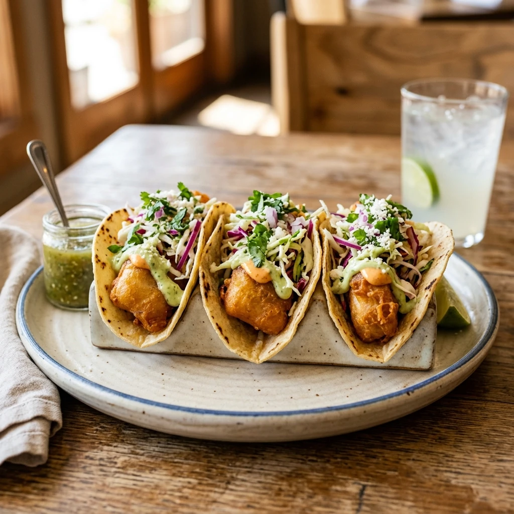 Crispy Battered Fish Tacos