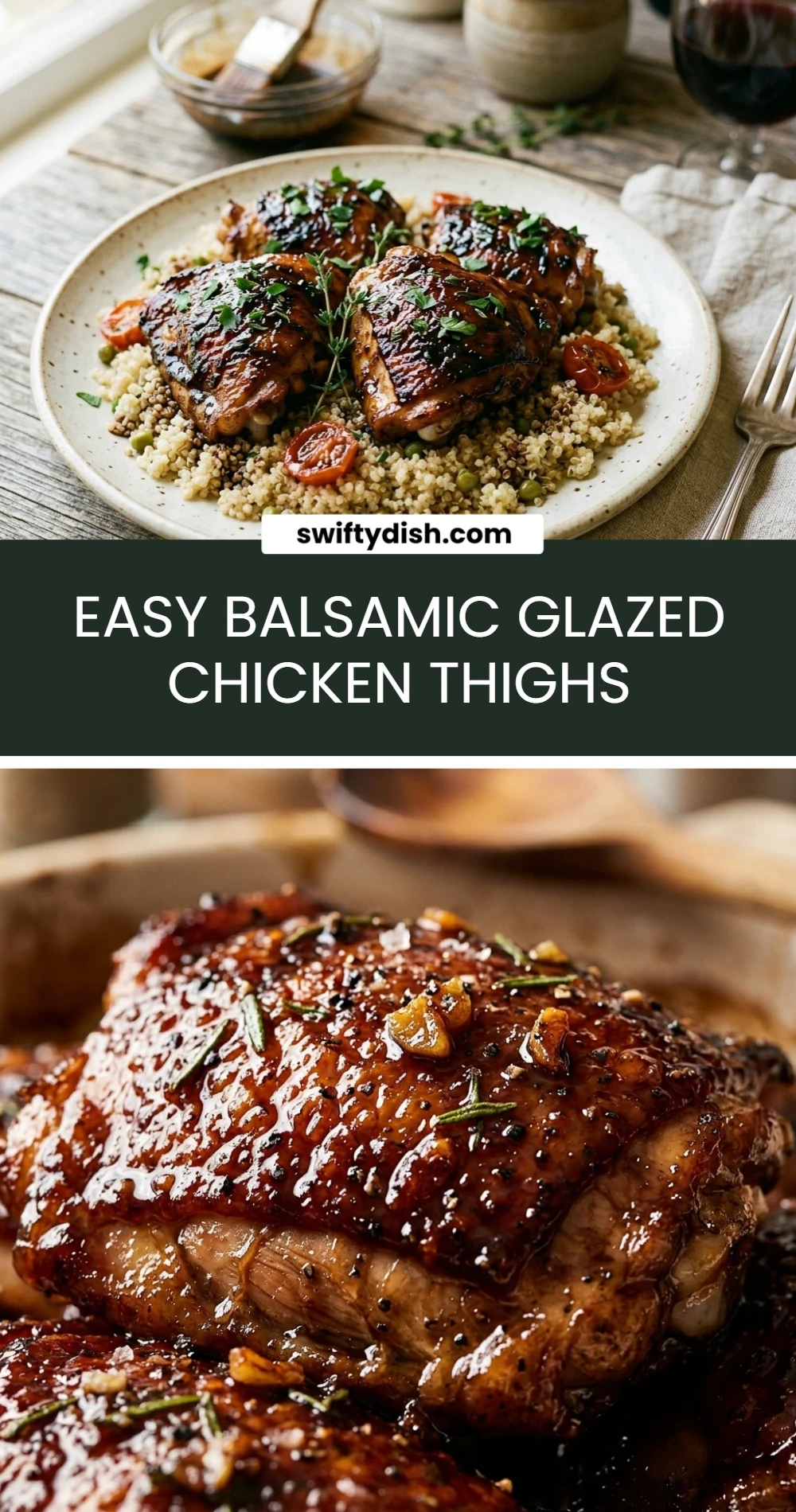 Easy Balsamic Glazed Chicken Thighs