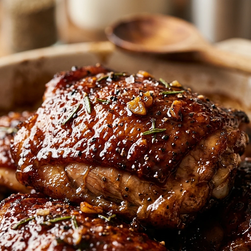 Easy Balsamic Glazed Chicken Thighs