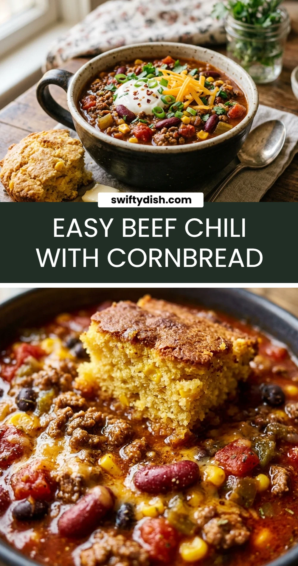 Easy Beef Chili With Cornbread