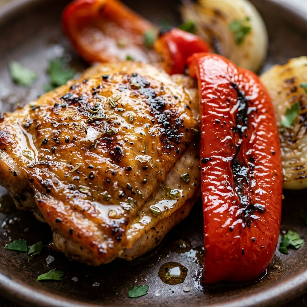 Easy Grilled Chicken And Peppers