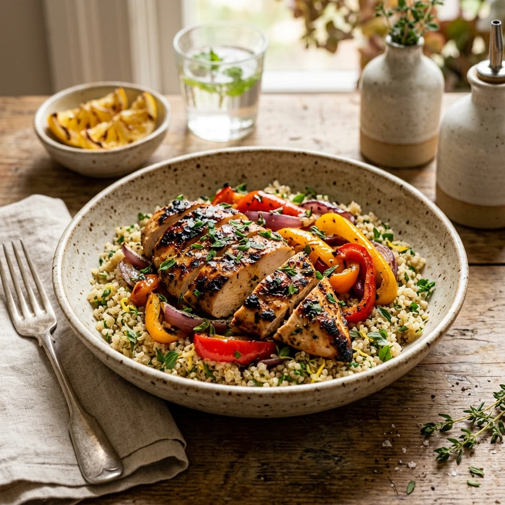 Easy Grilled Chicken And Peppers