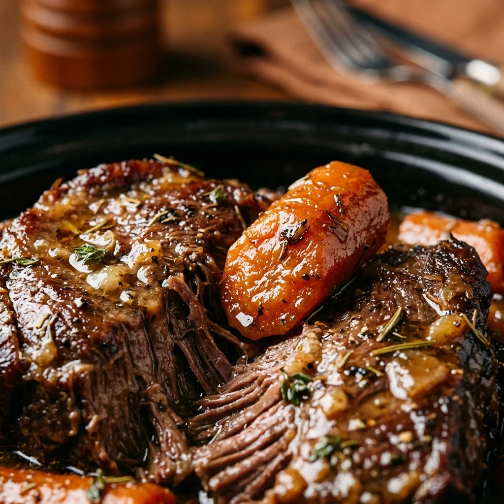 Easy Slow Cooker Pot Roast With Carrots