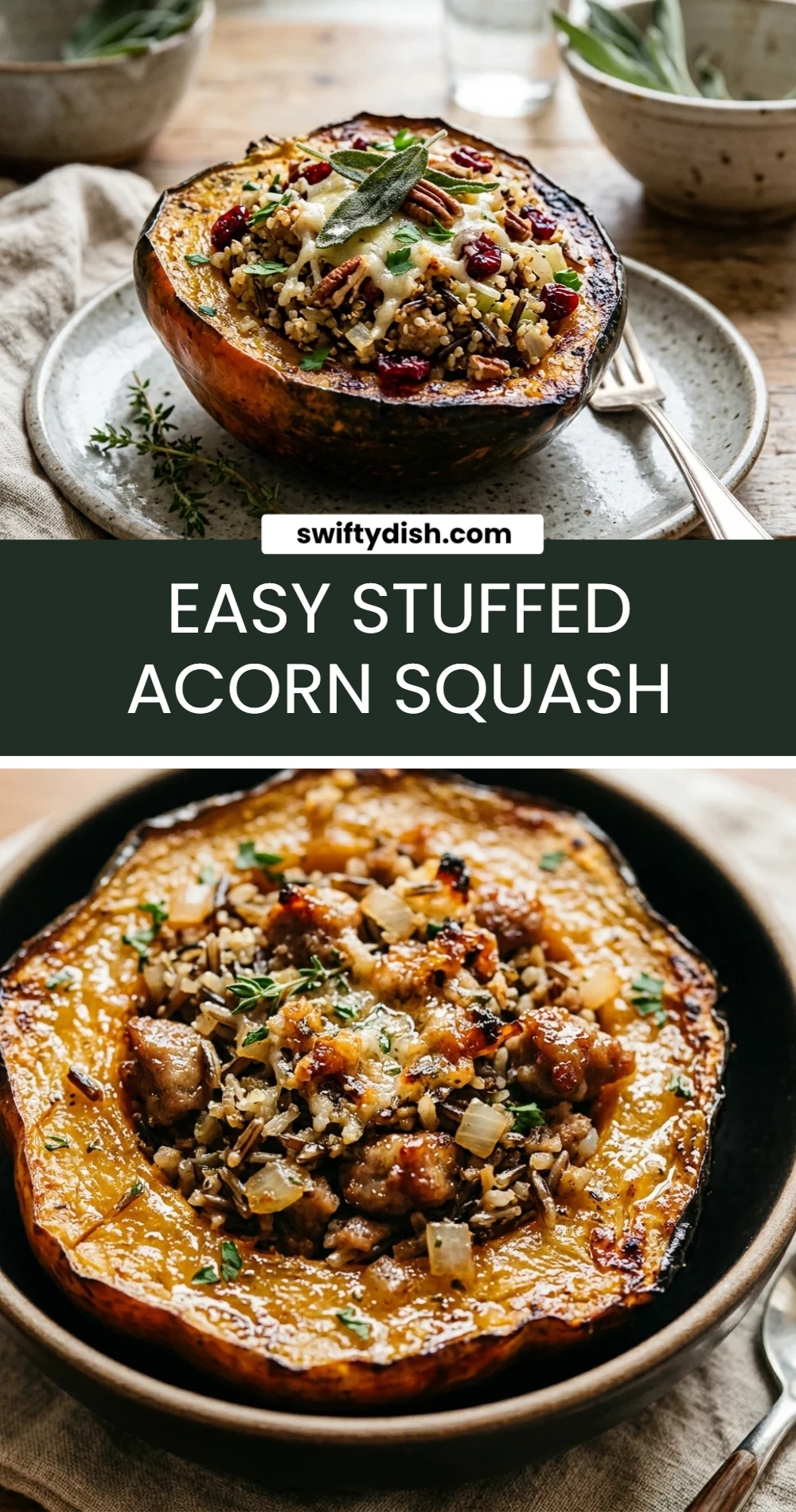 Easy Stuffed Acorn Squash