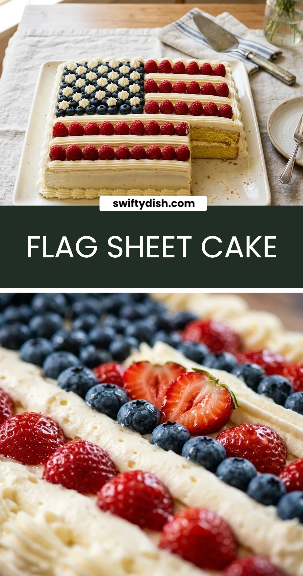Flag Sheet Cake