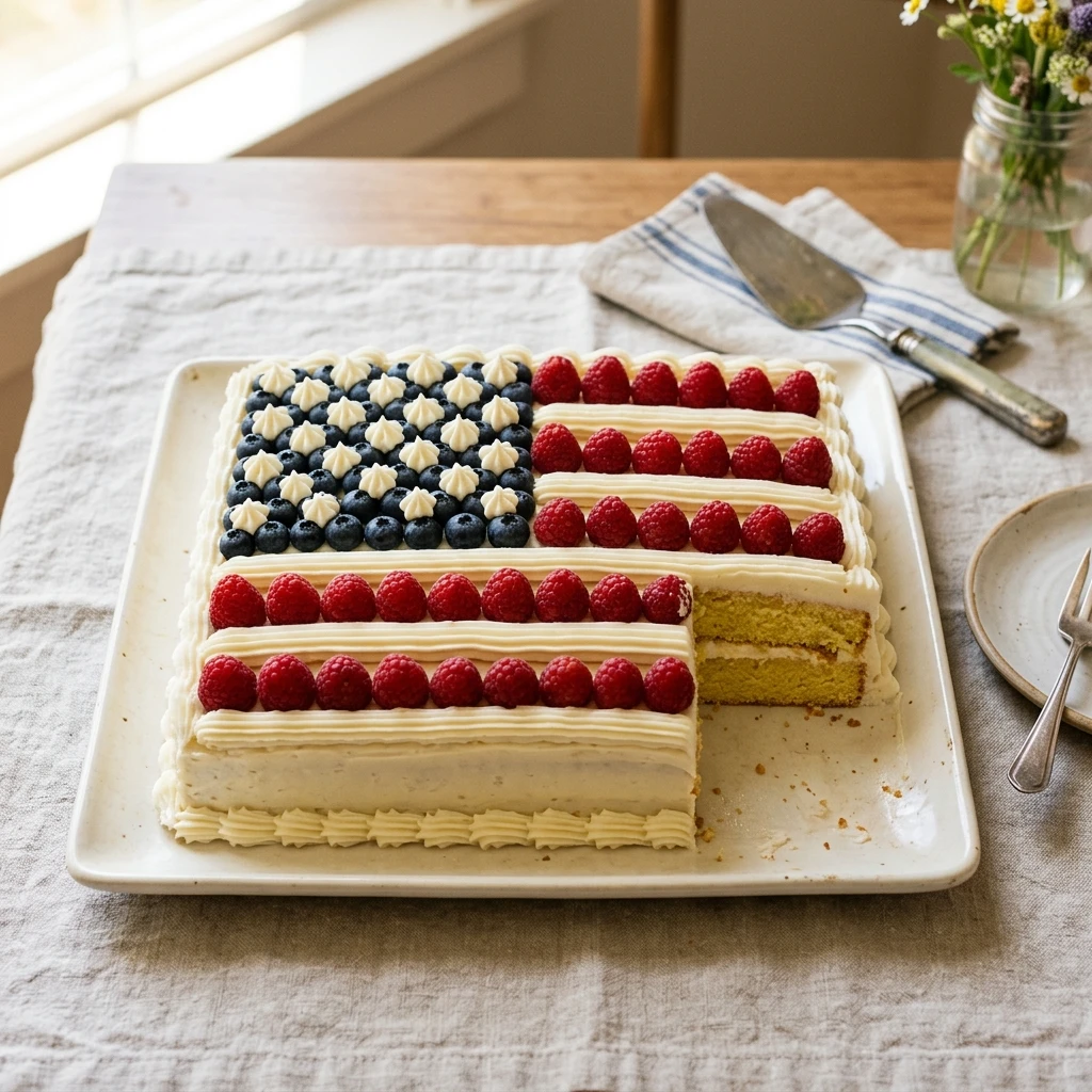 Flag Sheet Cake