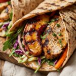 Grilled Peach Chicken Wrap High Protein