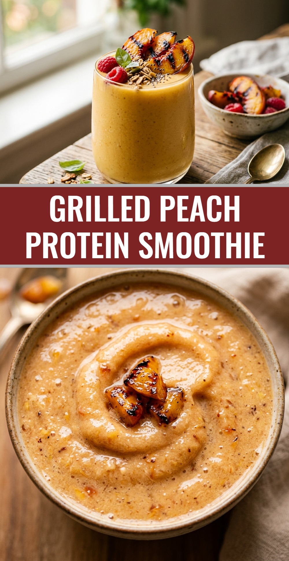 Grilled Peach Protein Smoothie