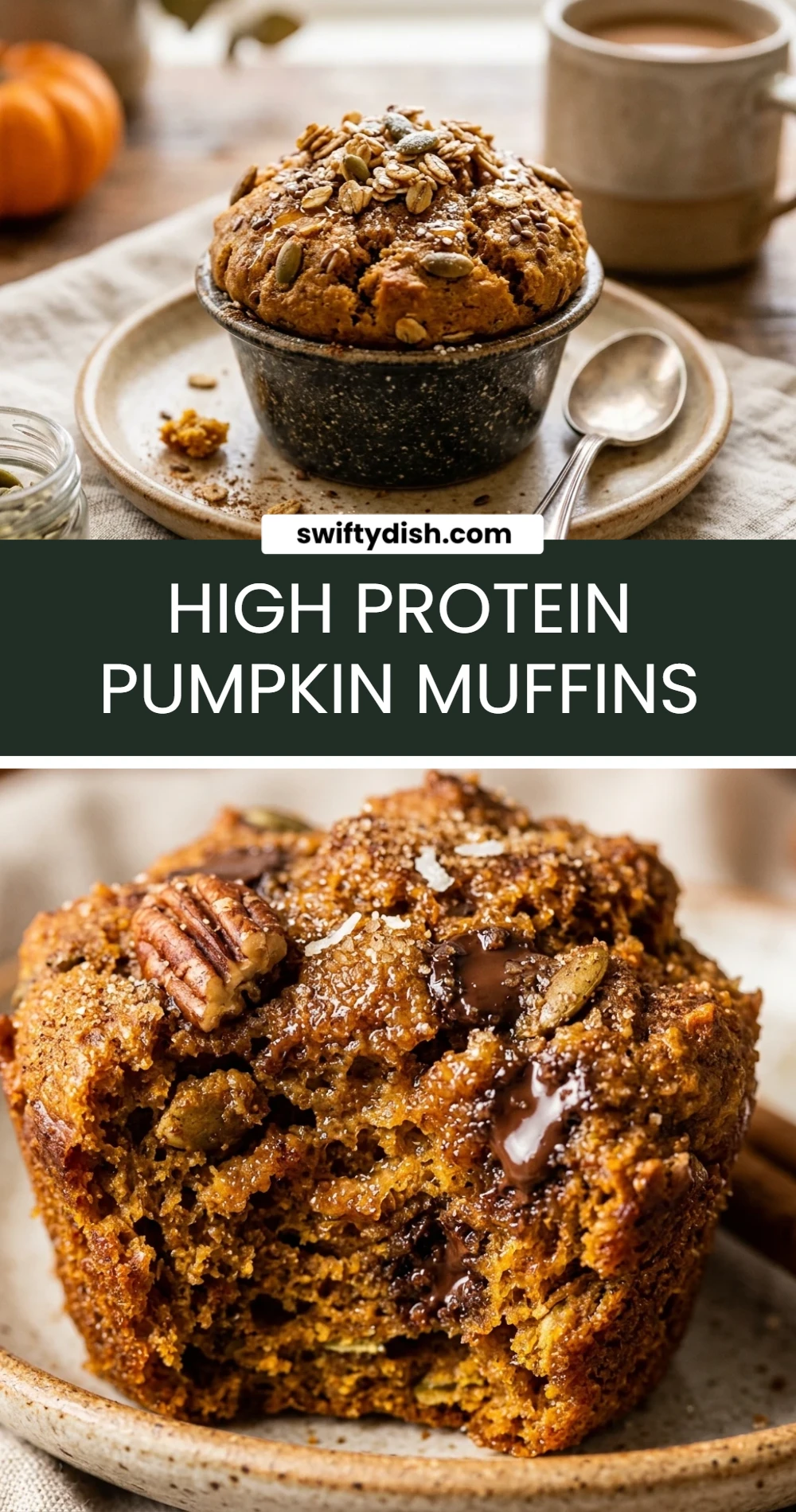 High Protein Pumpkin Muffins