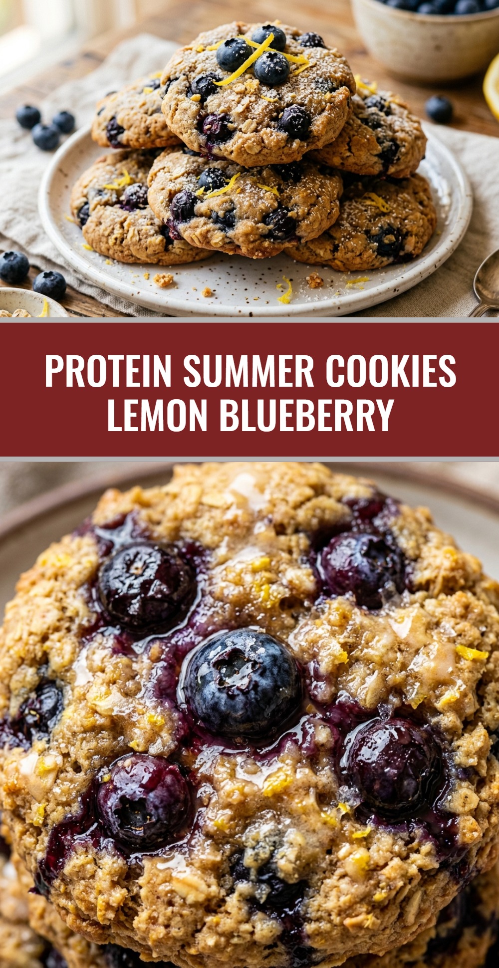 Protein Summer Cookies Lemon Blueberry