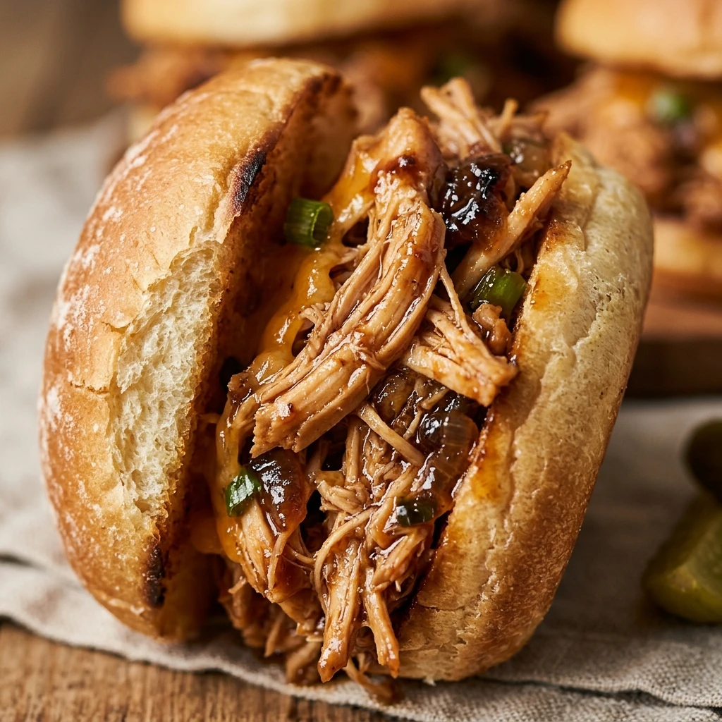 Shredded Chicken Sliders