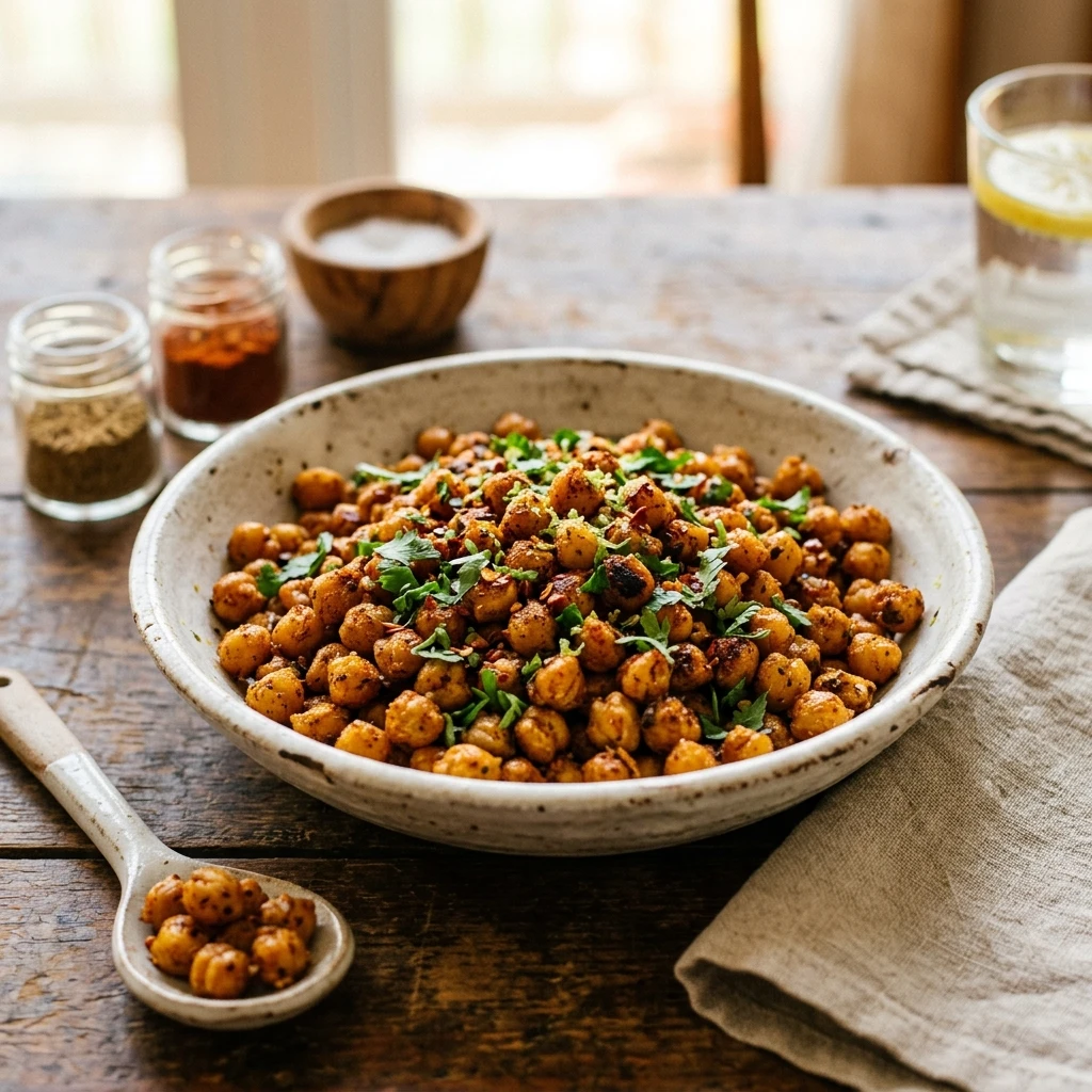 Spicy Roasted Chickpeas